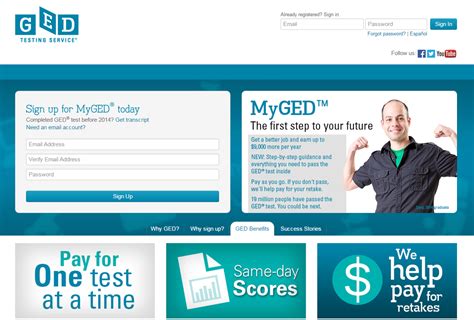 Ged com - GED is the official website for the General Educational Development test, a high school equivalency exam that measures your knowledge and skills in four subjects. To access your account, schedule your test, view your scores, or study online, log in with your email and password. Don't have an account yet? Sign up for free and start your journey to a better …